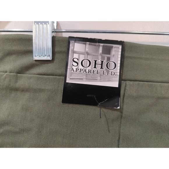Soho Apparel Olive Green High Waisted Dress Shorts Women’s Size M New - Picture 5 of 9